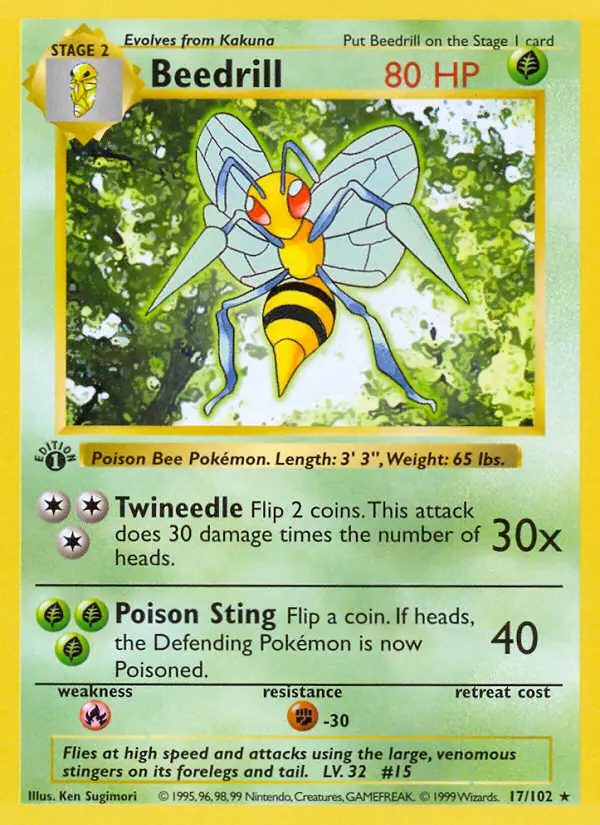 Beedrill #17 — Base Set