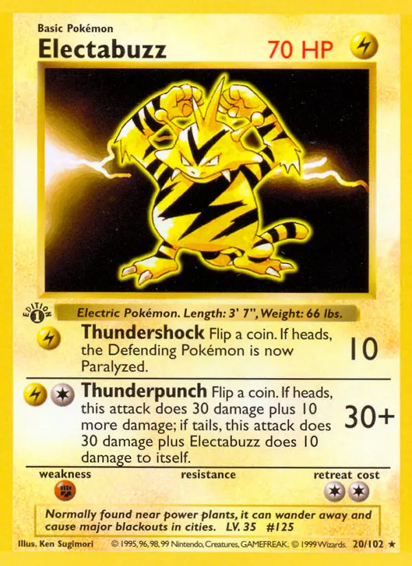 Electabuzz #20 — Base Set