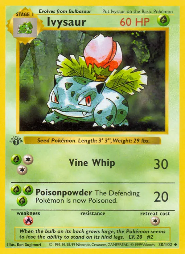 Ivysaur #30 — Base Set