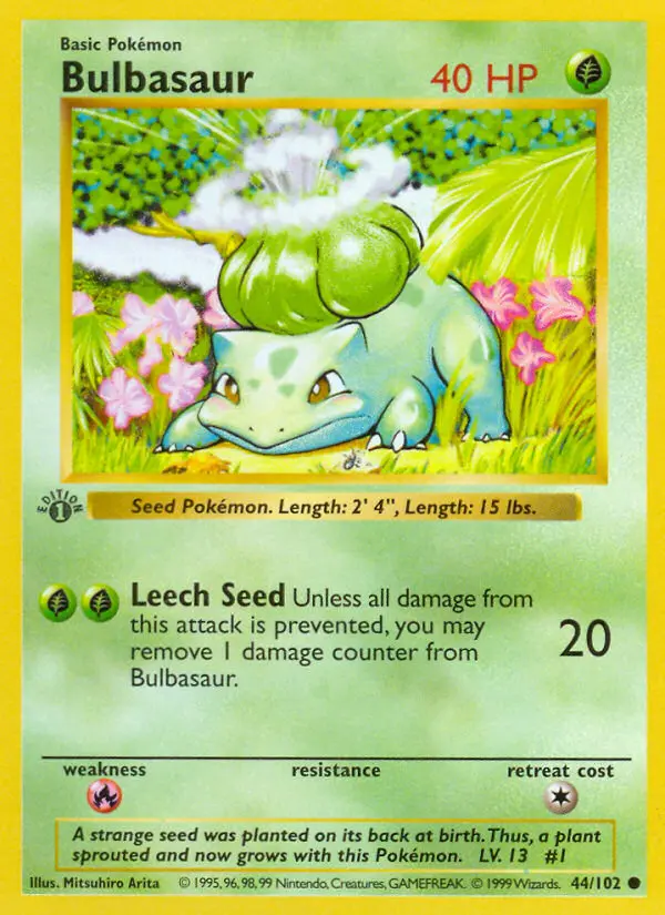 Bulbasaur #44 — Base Set