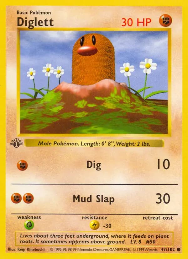 Diglett #47 — Base Set