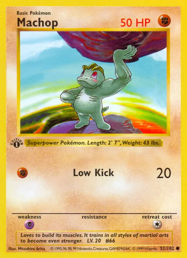 Machop #52 — Base Set
