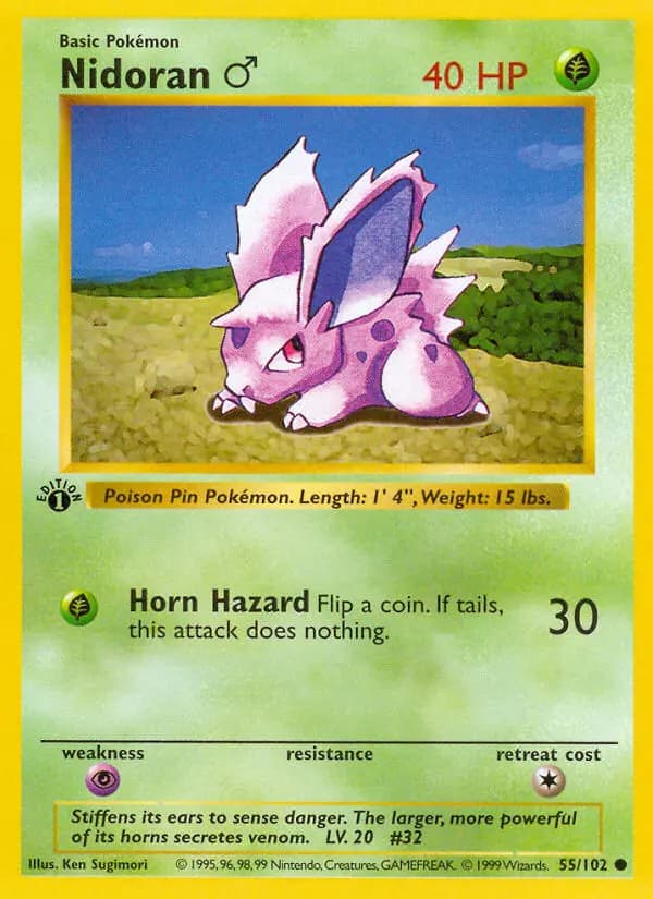 Nidoran♂ #55 — Base Set