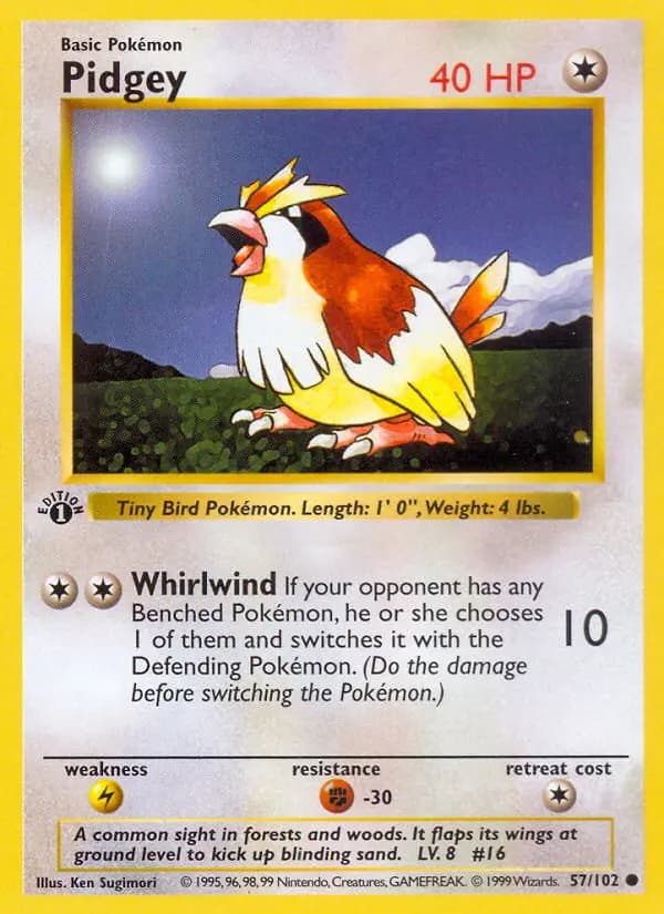 Pidgey #57 — Base Set