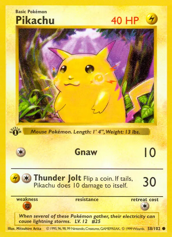Pikachu #58 — Base Set
