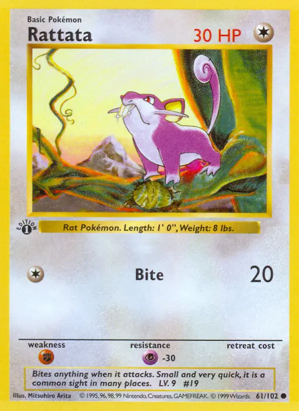 Rattata #61 — Base Set