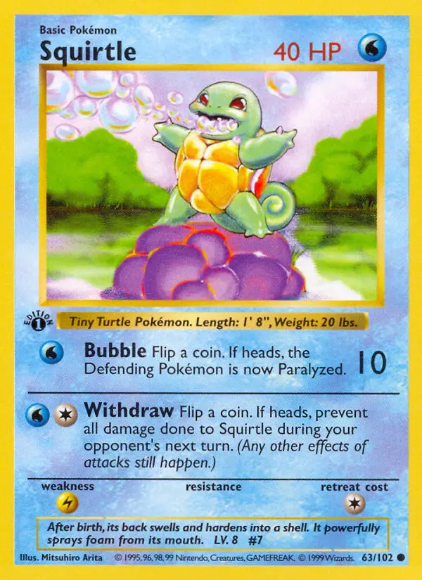 Squirtle #63 — Base Set