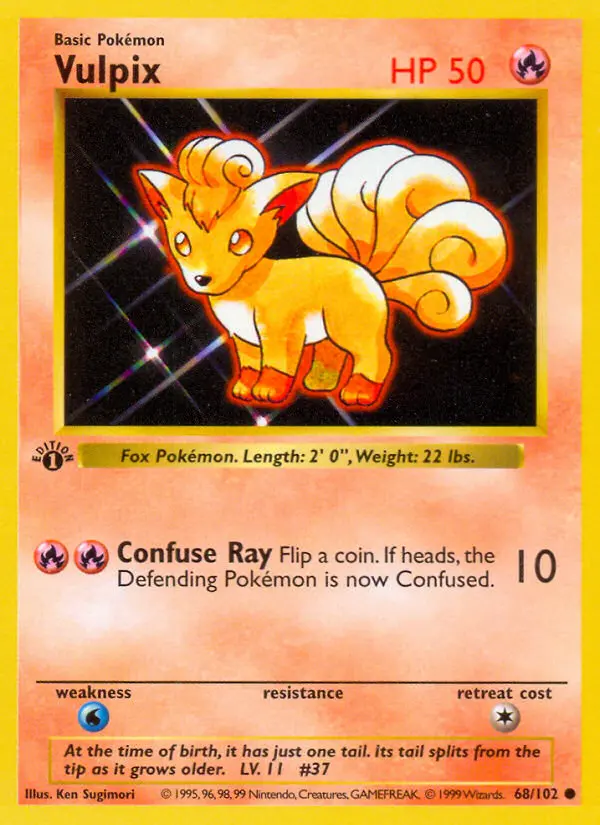 Vulpix #68 — Base Set