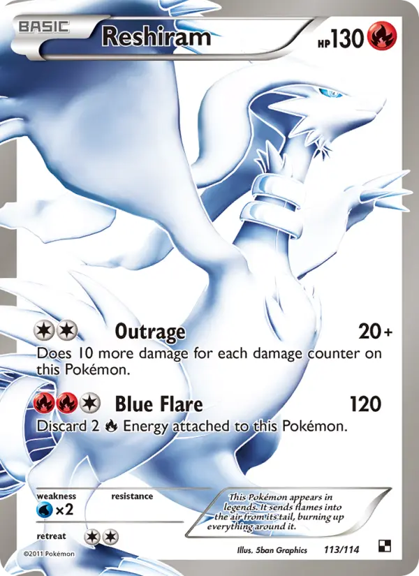 Reshiram #113 — Black & White