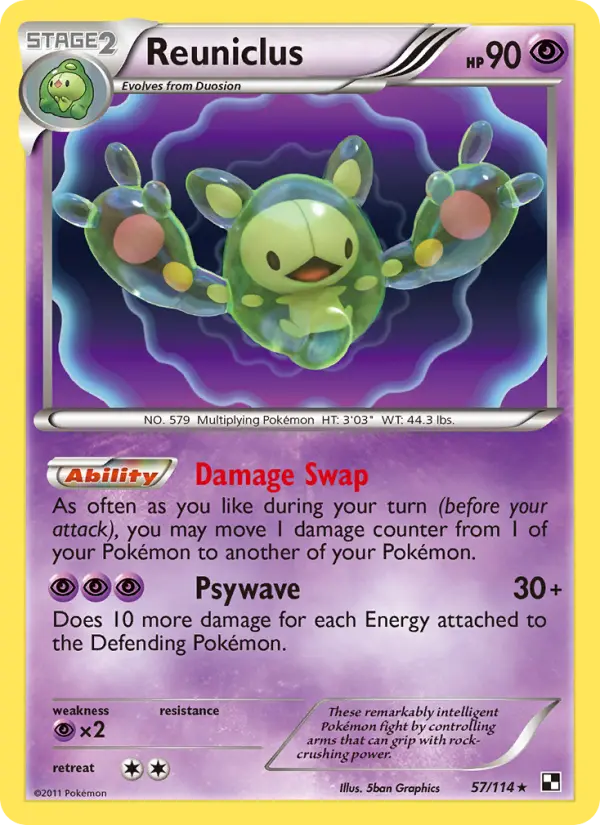 Reuniclus #57 — Black & White