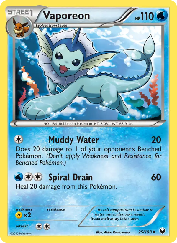 Vaporeon #25 — Dark Explorers
