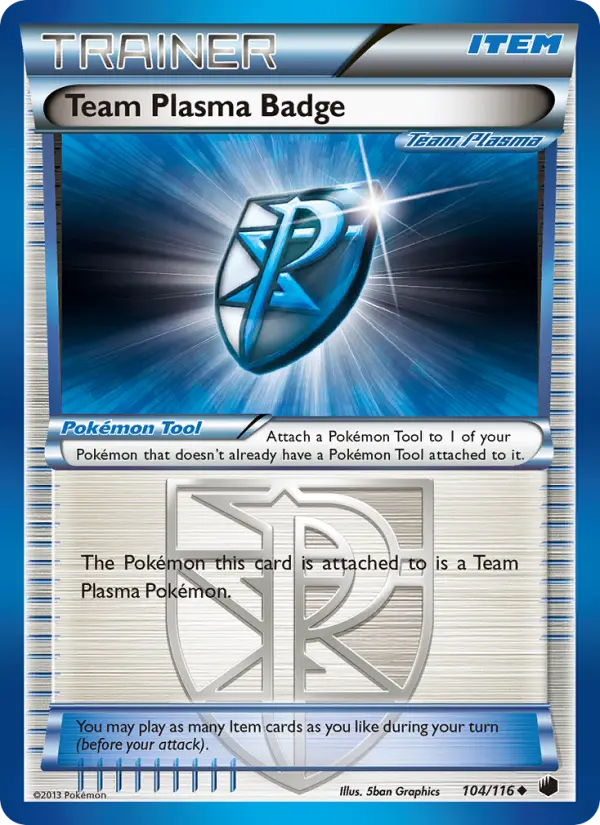 Team Plasma Badge #104 — Plasma Freeze