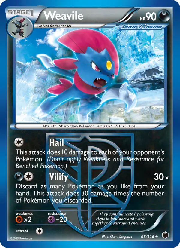 Weavile #66 — Plasma Freeze