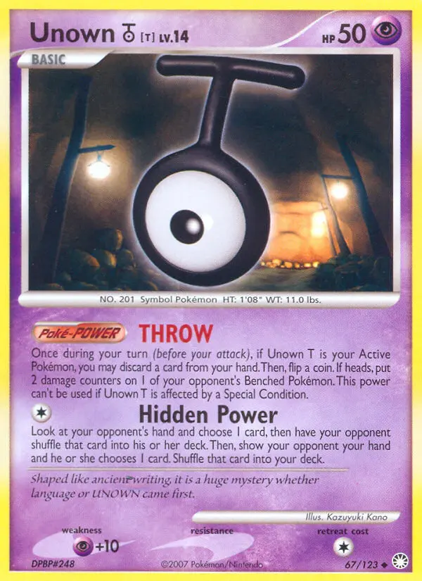 Unown T #67 — Mysterious Treasures