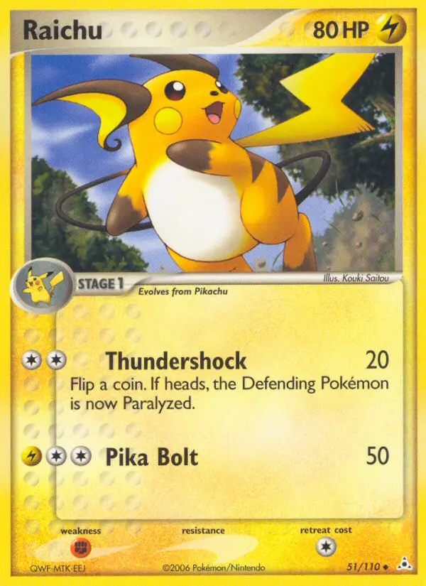 Raichu #51 — Holon Phantoms