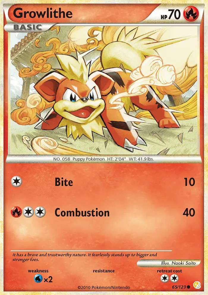 Growlithe #65 — HeartGold SoulSilver