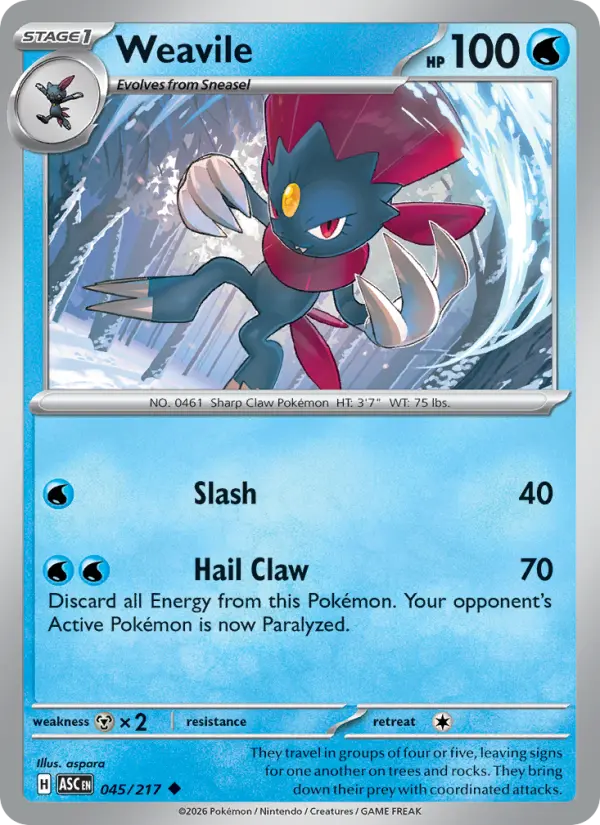Weavile #045 — Ascended Heroes