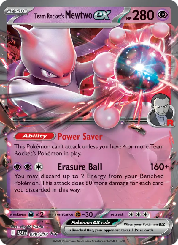 Team Rocket's Mewtwo ex #079 — Ascended Heroes