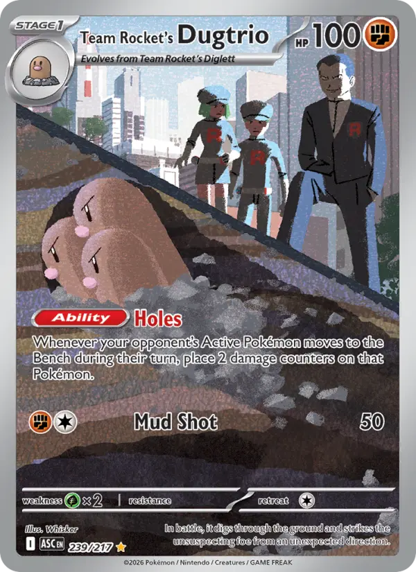 Team Rocket's Dugtrio #239 — Ascended Heroes