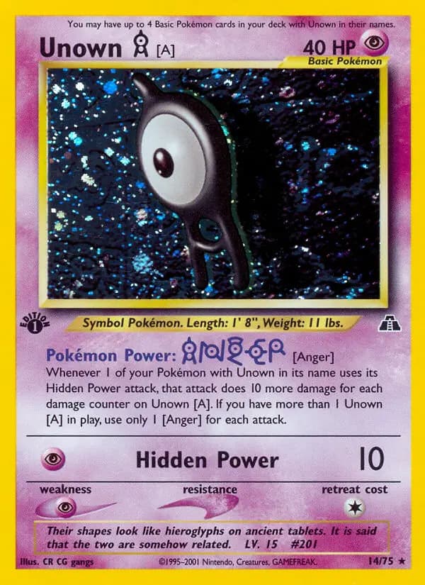 Unown [A] #14 — Neo Discovery