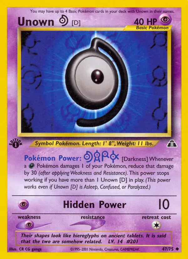 Unown [D] #47 — Neo Discovery