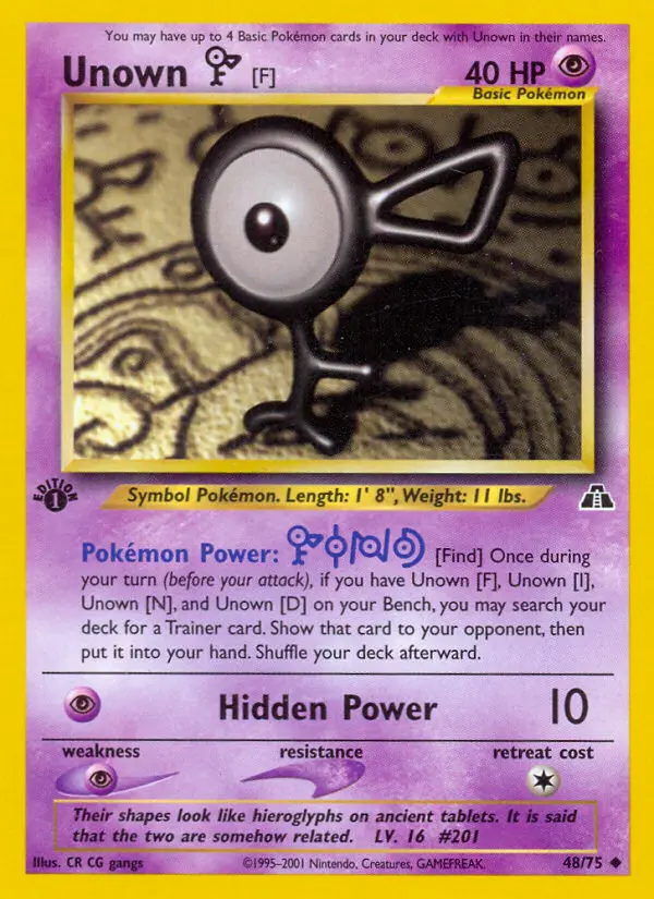 Unown [F] #48 — Neo Discovery