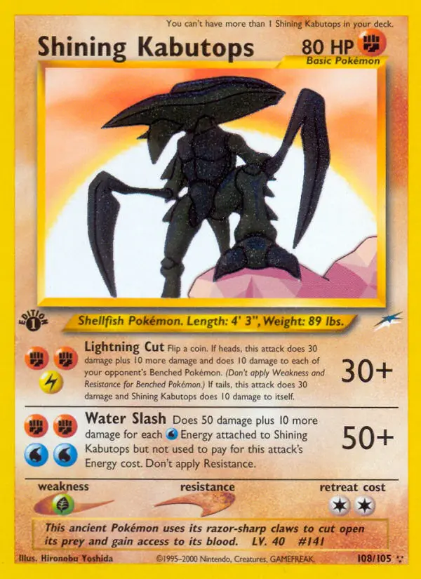 Shining Kabutops #108 — Neo Destiny