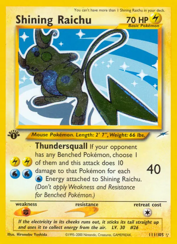 Shining Raichu #111 — Neo Destiny