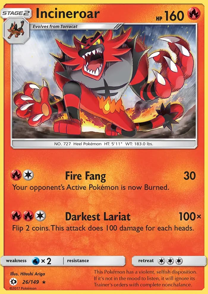 Incineroar #26 — Sun & Moon