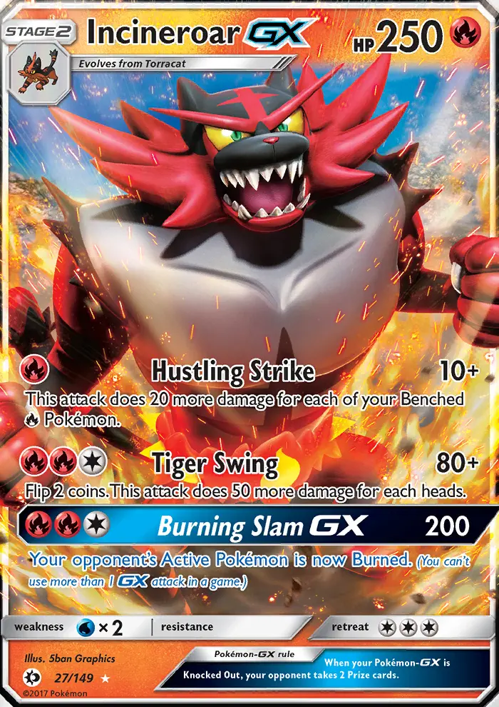 Incineroar GX #27 — Sun & Moon
