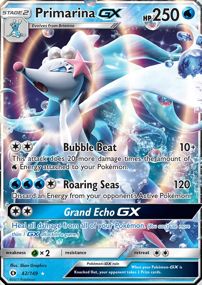 Primarina GX #42 — Sun & Moon