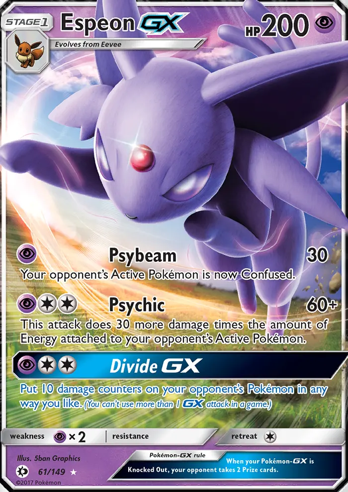 Espeon GX #61 — Sun & Moon