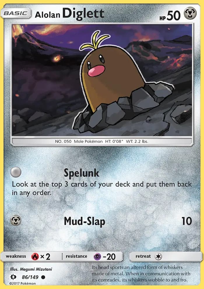 Alolan Diglett #86 — Sun & Moon