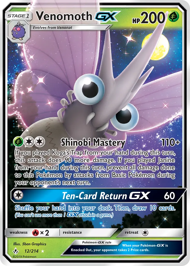 Venomoth GX #12 — Unbroken Bonds