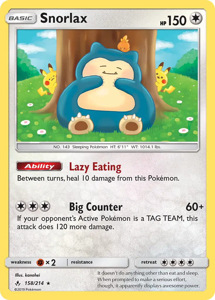 Snorlax #158 — Unbroken Bonds