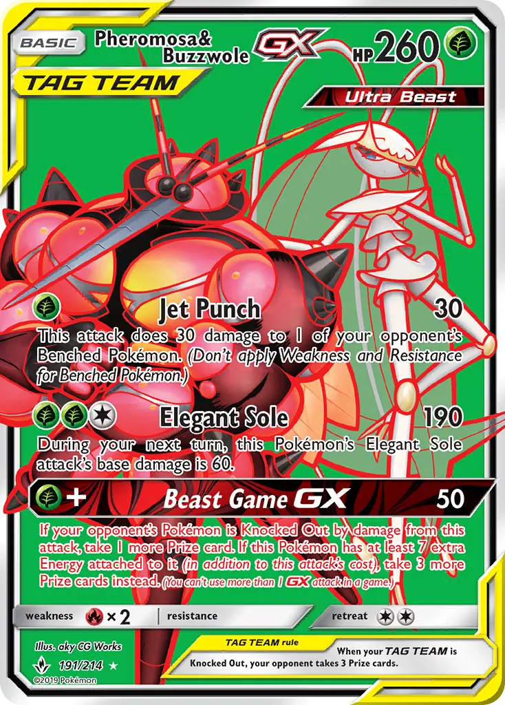 Pheromosa & Buzzwole GX #191 — Unbroken Bonds