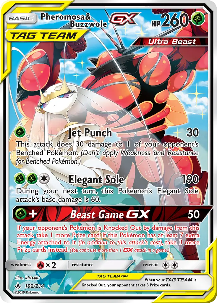 Pheromosa & Buzzwole GX #192 — Unbroken Bonds