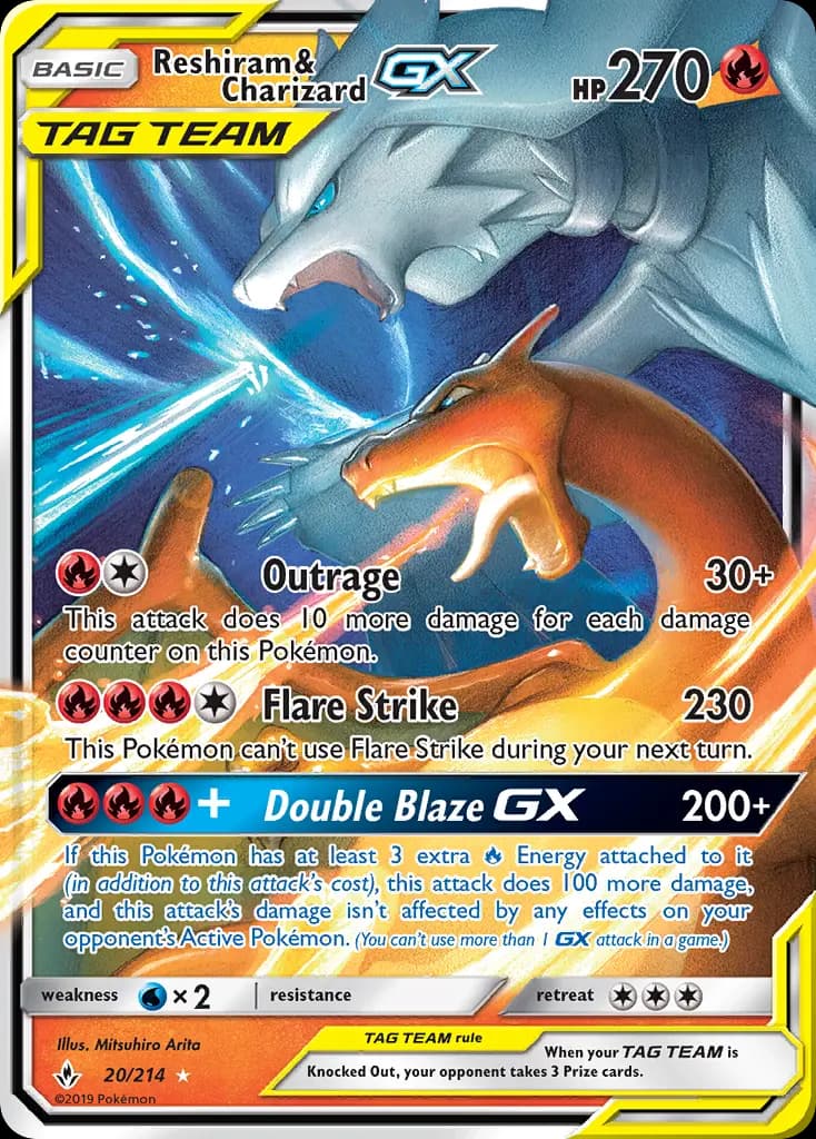 Reshiram & Charizard GX #20 — Unbroken Bonds