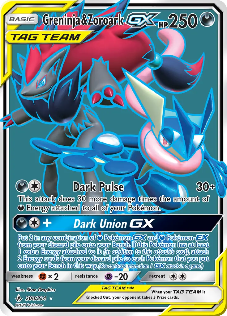 Greninja & Zoroark GX #200 — Unbroken Bonds