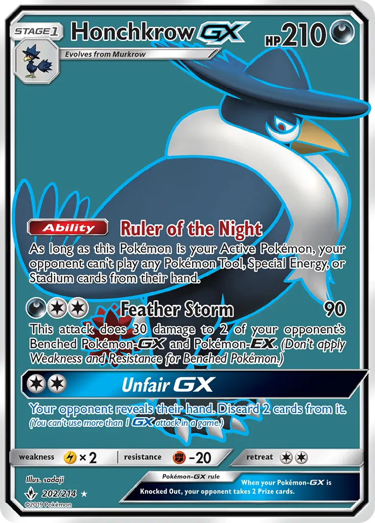 Honchkrow GX #202 — Unbroken Bonds