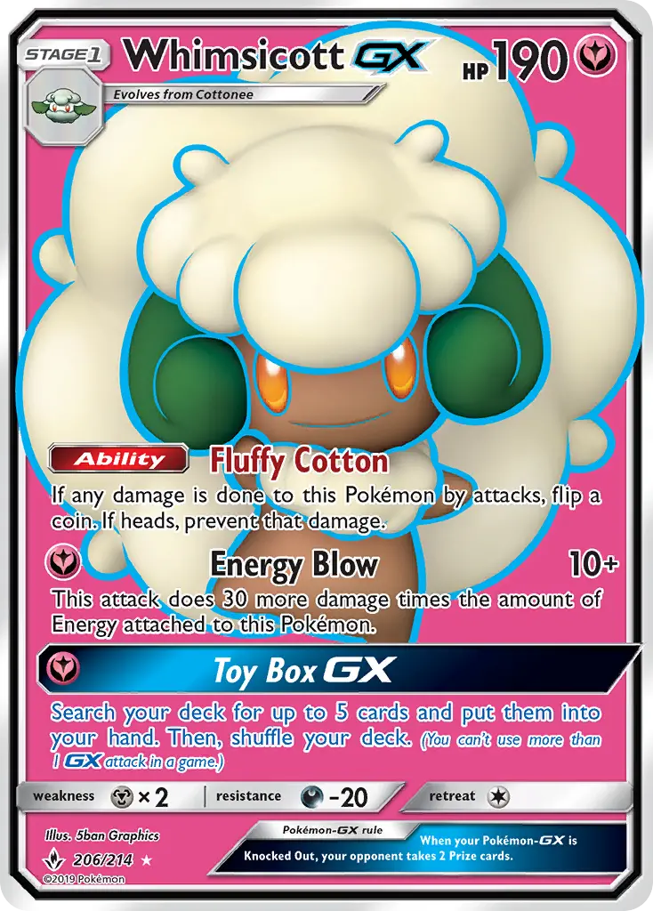 Whimsicott GX #206 — Unbroken Bonds