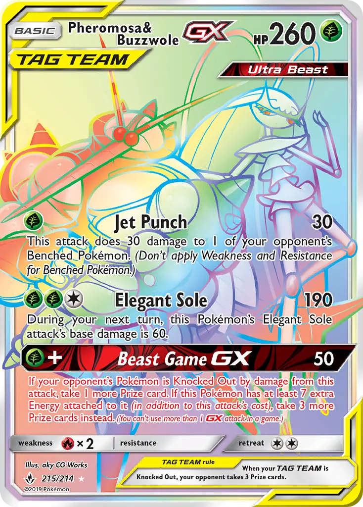 Pheromosa & Buzzwole GX #215 — Unbroken Bonds