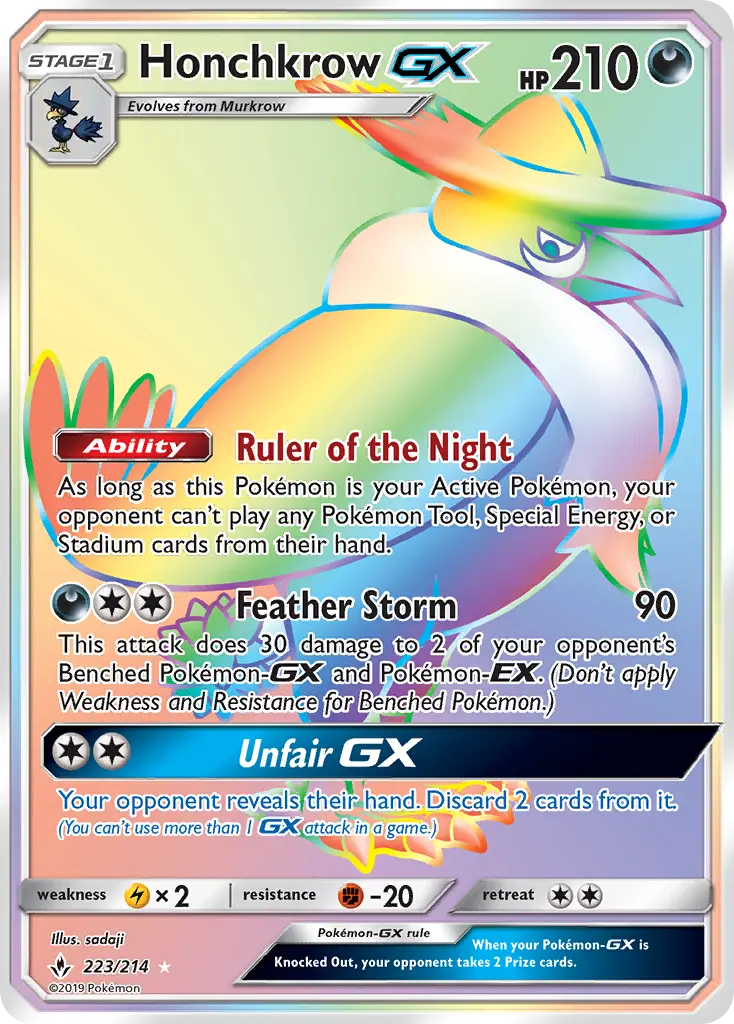 Honchkrow GX #223 — Unbroken Bonds