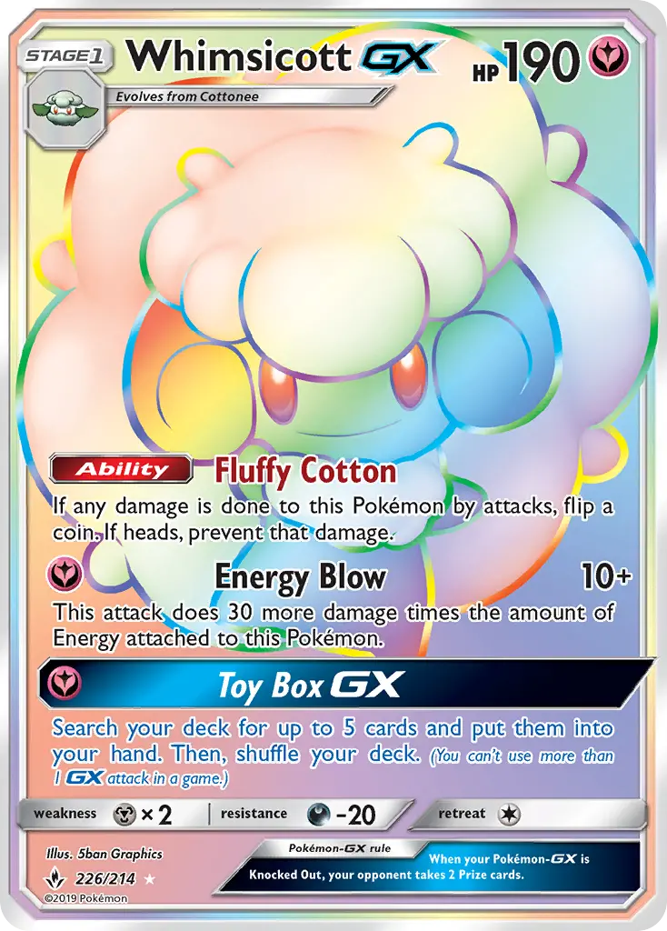 Whimsicott GX #226 — Unbroken Bonds