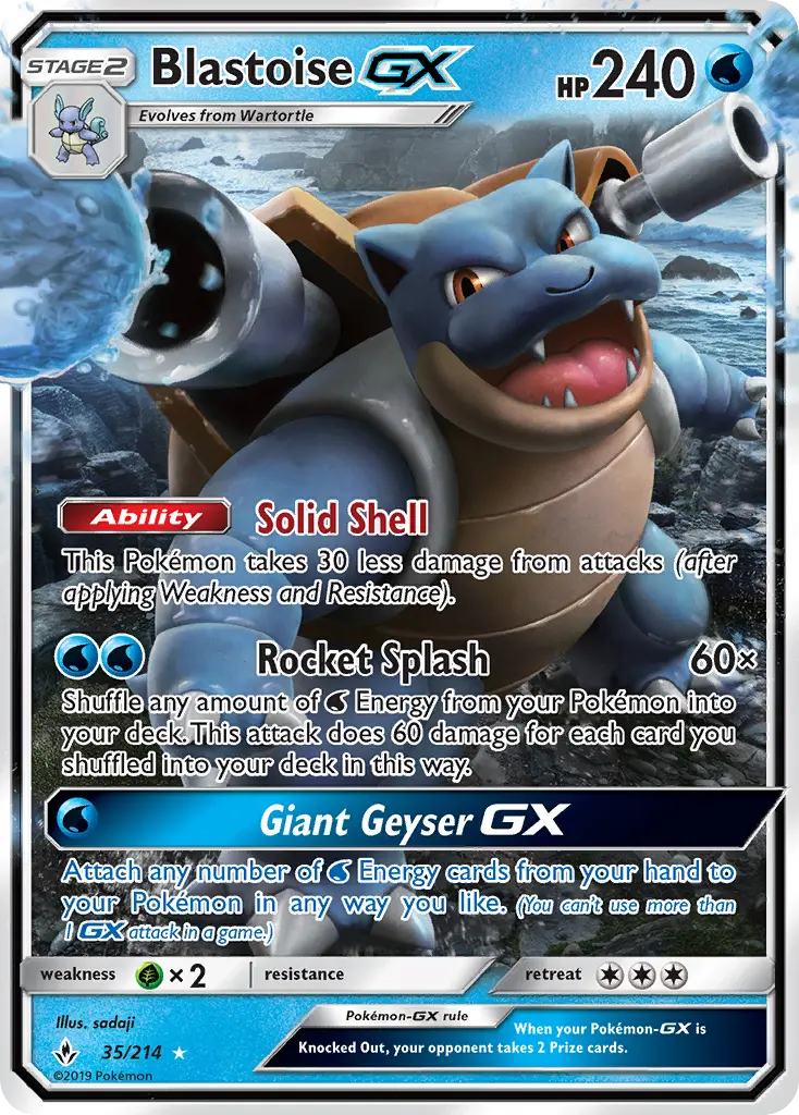 Blastoise GX #35 — Unbroken Bonds