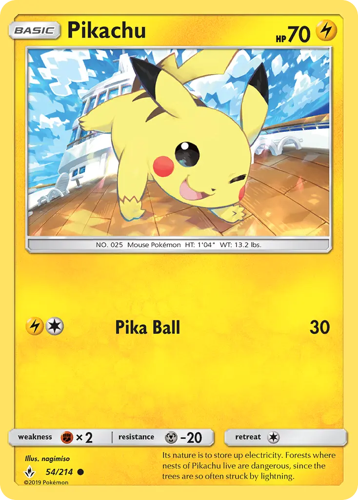 Pikachu #54 — Unbroken Bonds