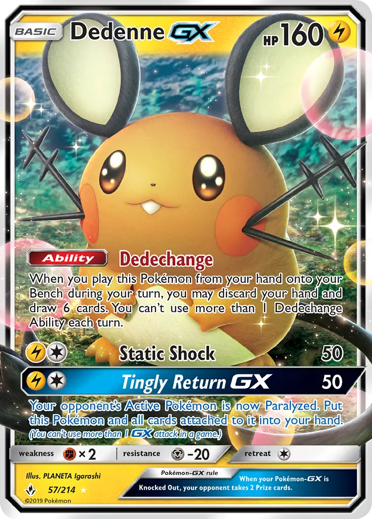 Dedenne GX #57 — Unbroken Bonds