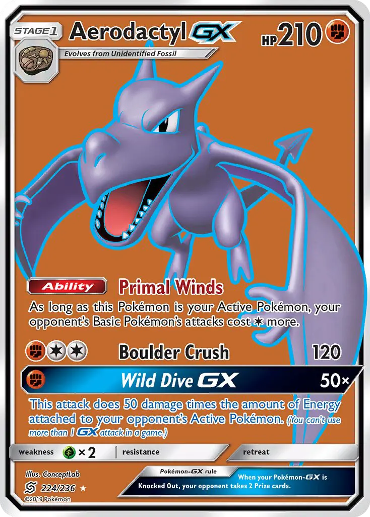 Aerodactyl GX #224 — Unified Minds