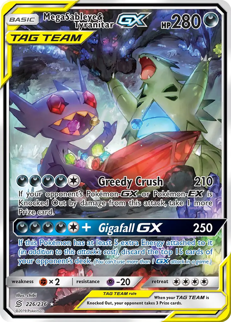 Mega Sableye & Tyranitar GX #226 — Unified Minds