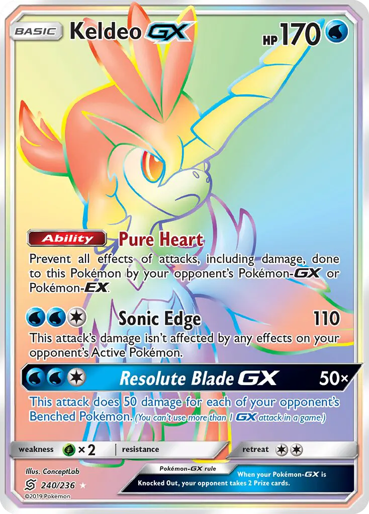 Keldeo GX #240 — Unified Minds